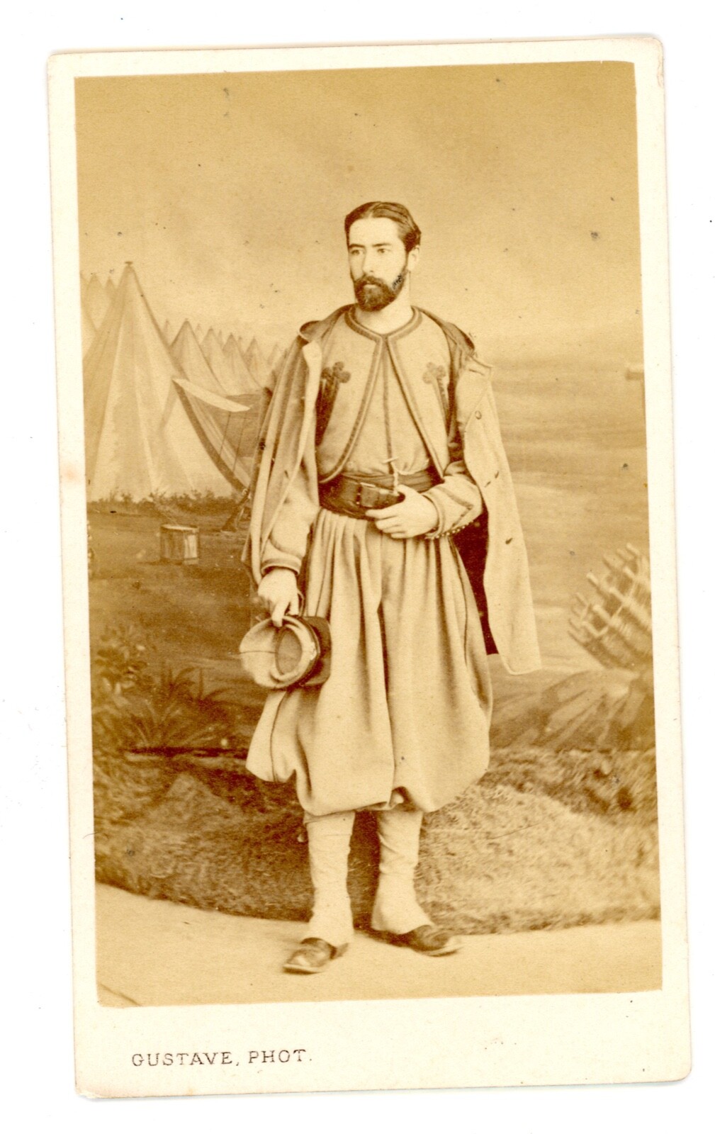 CDV Pontifical Zouaves Rome, Pontifical Army, Uniform, Western Volunteer