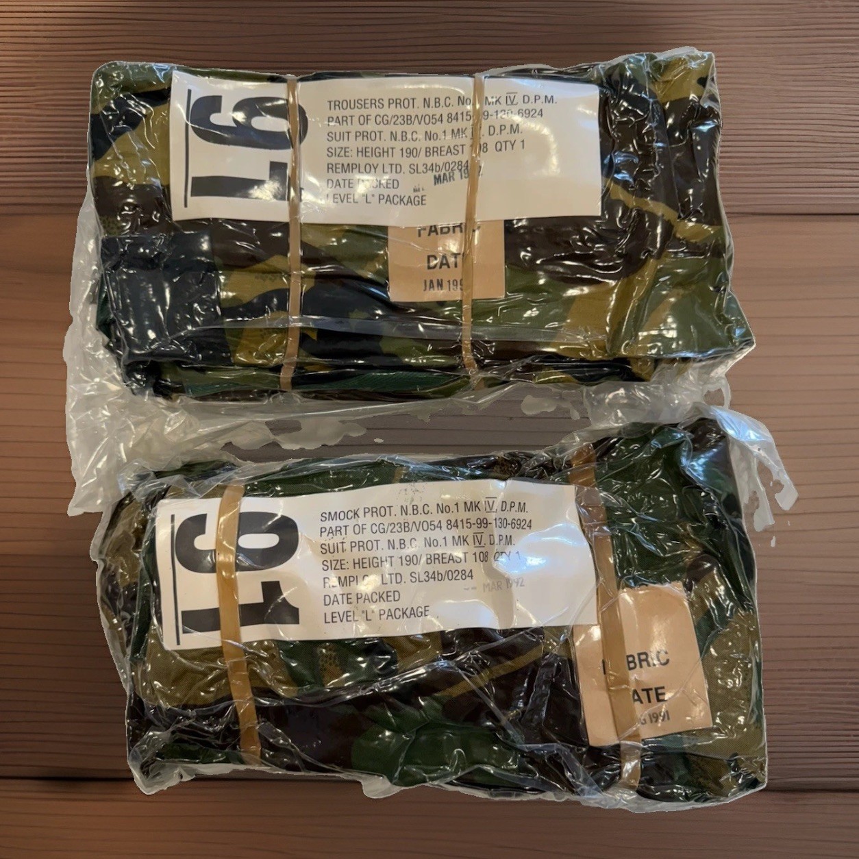 NBC OEM SUIT Sealed British Army Nuclear Biological Chemical Protection Camo L