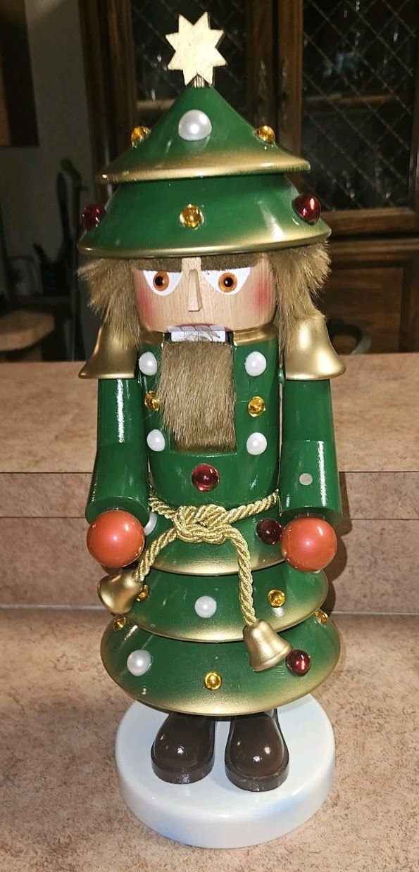 Vintage Steinbach Germany Christmas Tree Jeweled Nutcracker 17