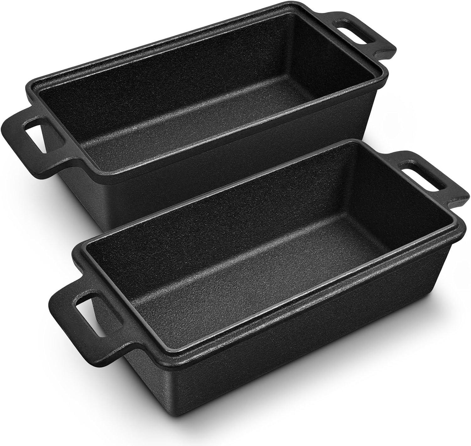 Cast Iron Loaf Pan With Lid 9x5 Inch 2-in-1 Heavy Duty Oven Safe Bread Pan Cast Iron Loaf Pan With Lid 9x5 Inch 2-in-1 Heavy Duty Oven Safe Bread Pan