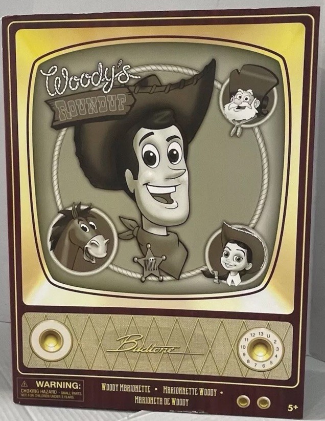 Disney Toy Story: Woody's Roundup - Woody Marionette Doll NIB Retro Budtone TV