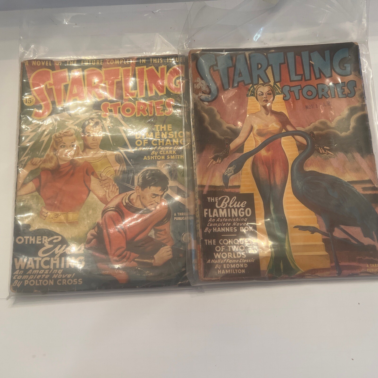 Lot Of 2 Startling Stories-Spring 1946 ~ Jan. 1948 Blue Flamingo, PULP Magazine Lot Of 2 Startling Stories-Spring 1946 ~ Jan. 1948 Blue Flamingo, PULP Magazine