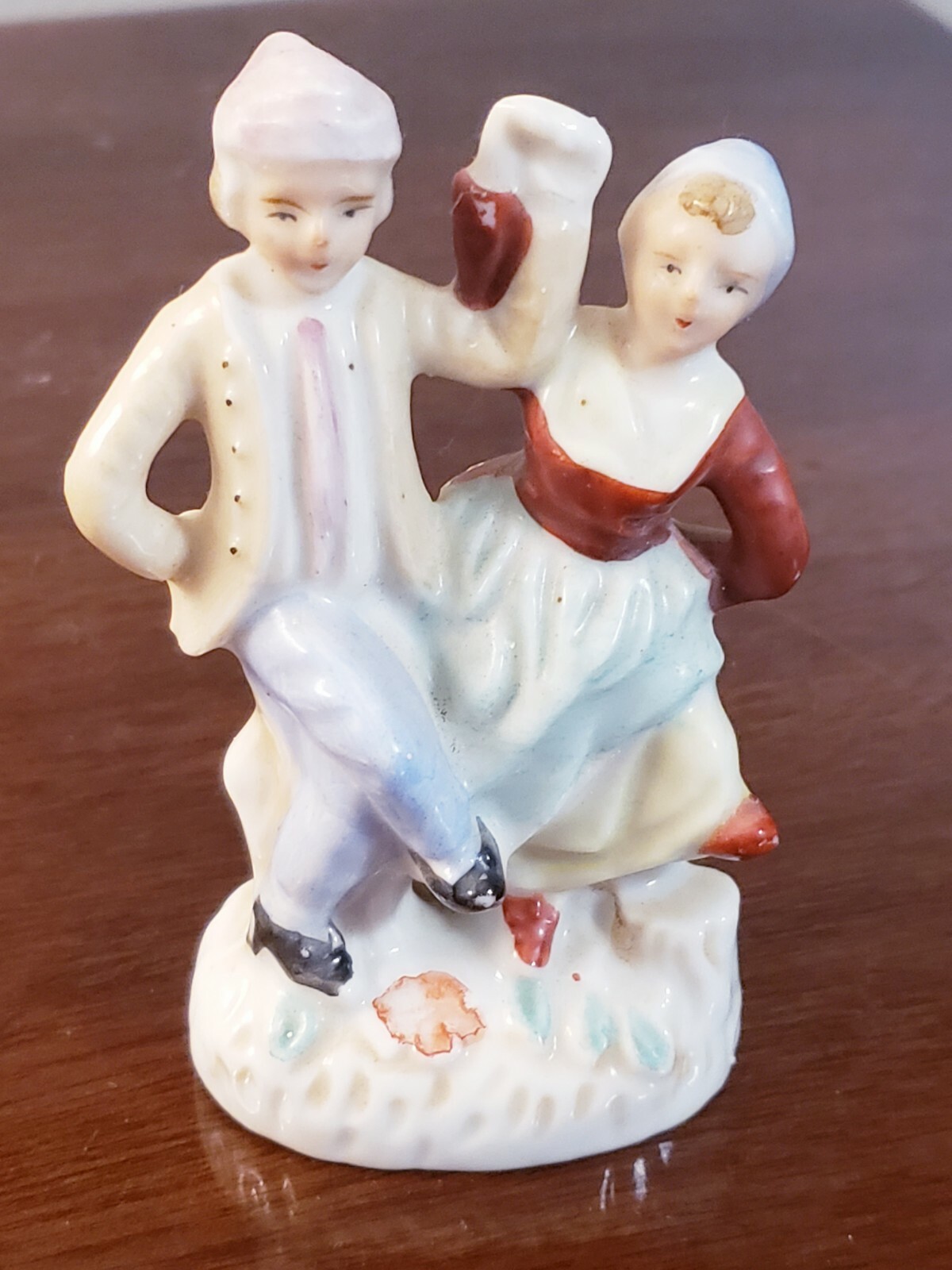Vintage Made In Japan Colonial Lady Man Couple Figurine Dancing 4