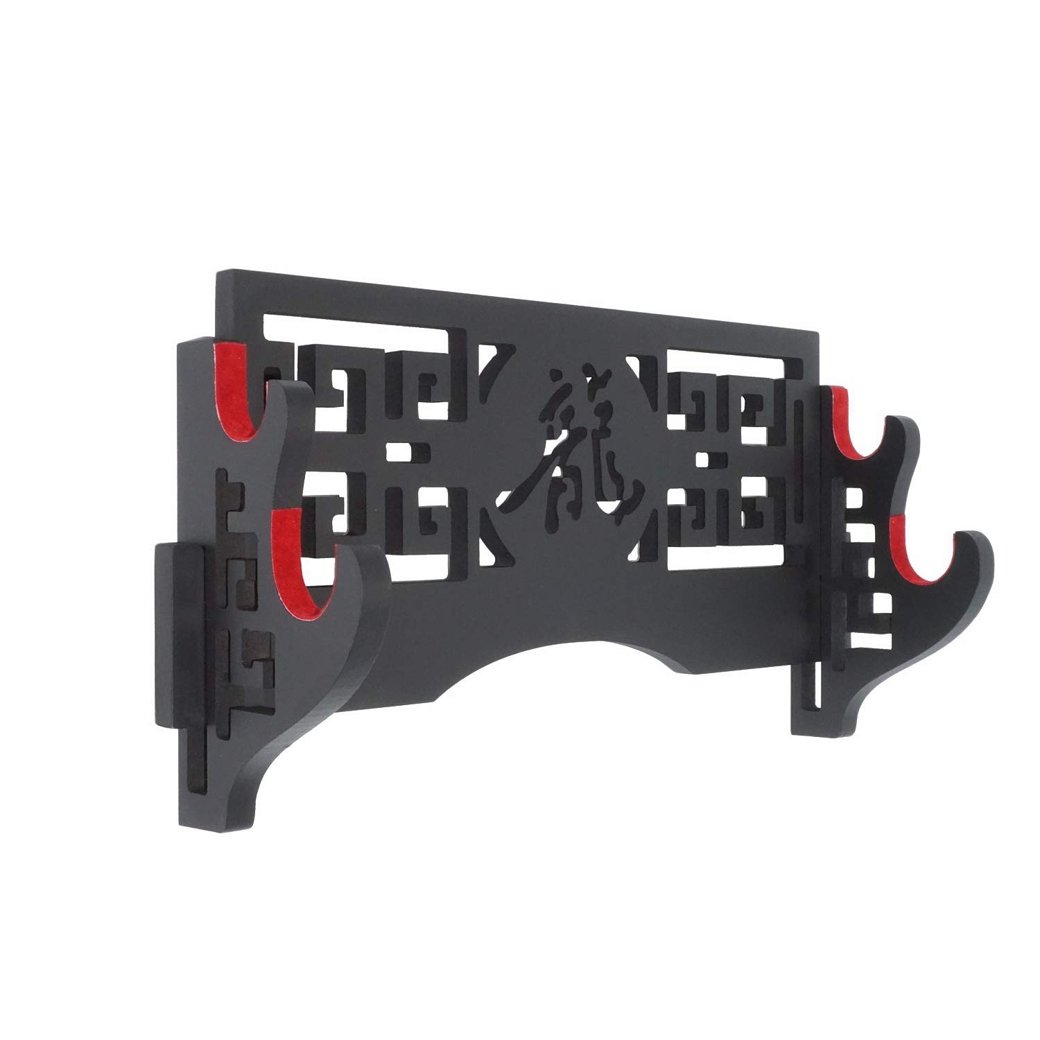 Eforlife 2-Tier Sword Holder Wall Mount Samurai Sword Display Stand Hanger Ho...