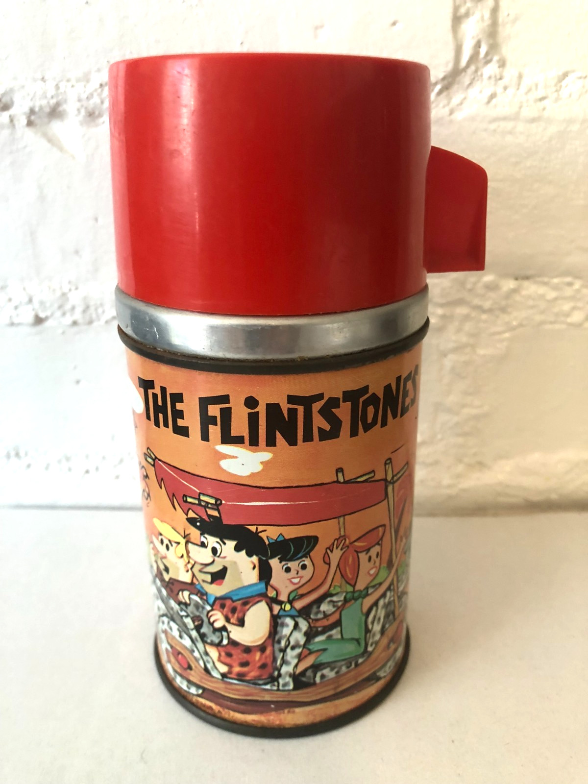1962 The Flintstones Lunchbox Thermos by Aladdin