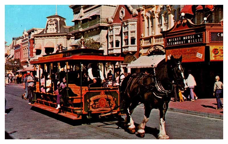 Bay Lake FL postcard HORSE DRAWN STREETCAR MAIN STREET USA WALT s/06 AR2974