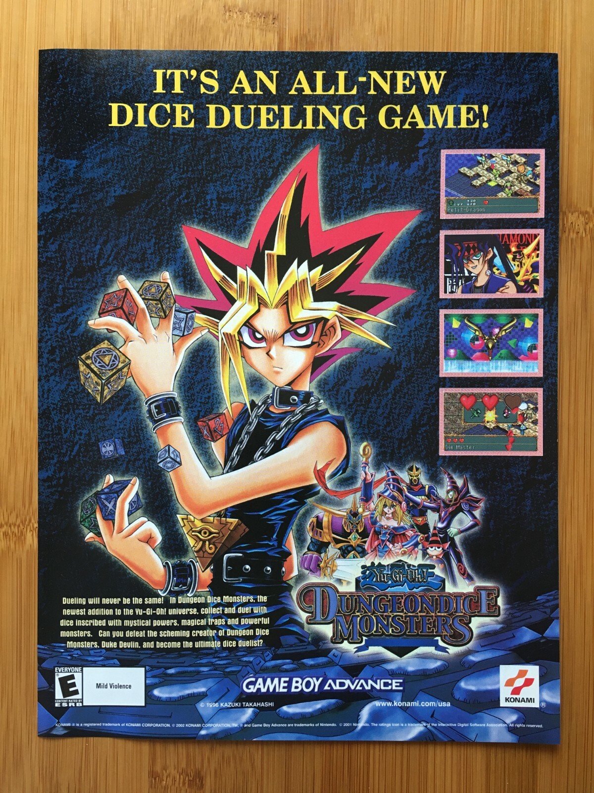 Yu-Gi-Oh Dungeon Dice Monsters GBA 2003 Vintage Print Ad/Poster Official Art