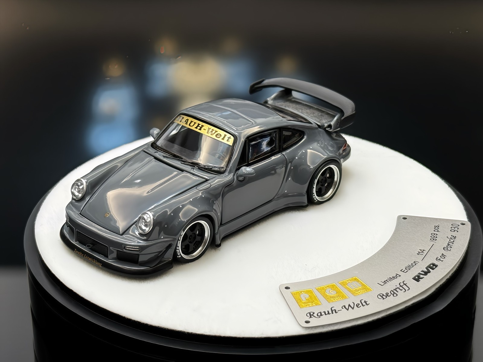 PGM Luxury RWB Porsche 930 Cement Grey Limited 1/64 Diecast Model Car