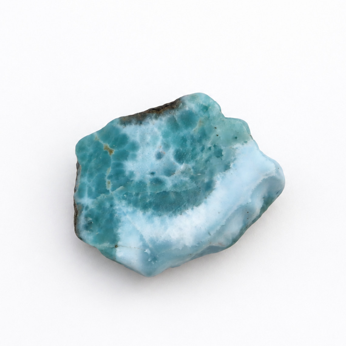 Untreated green blue rough Dominican Larimar 39mm