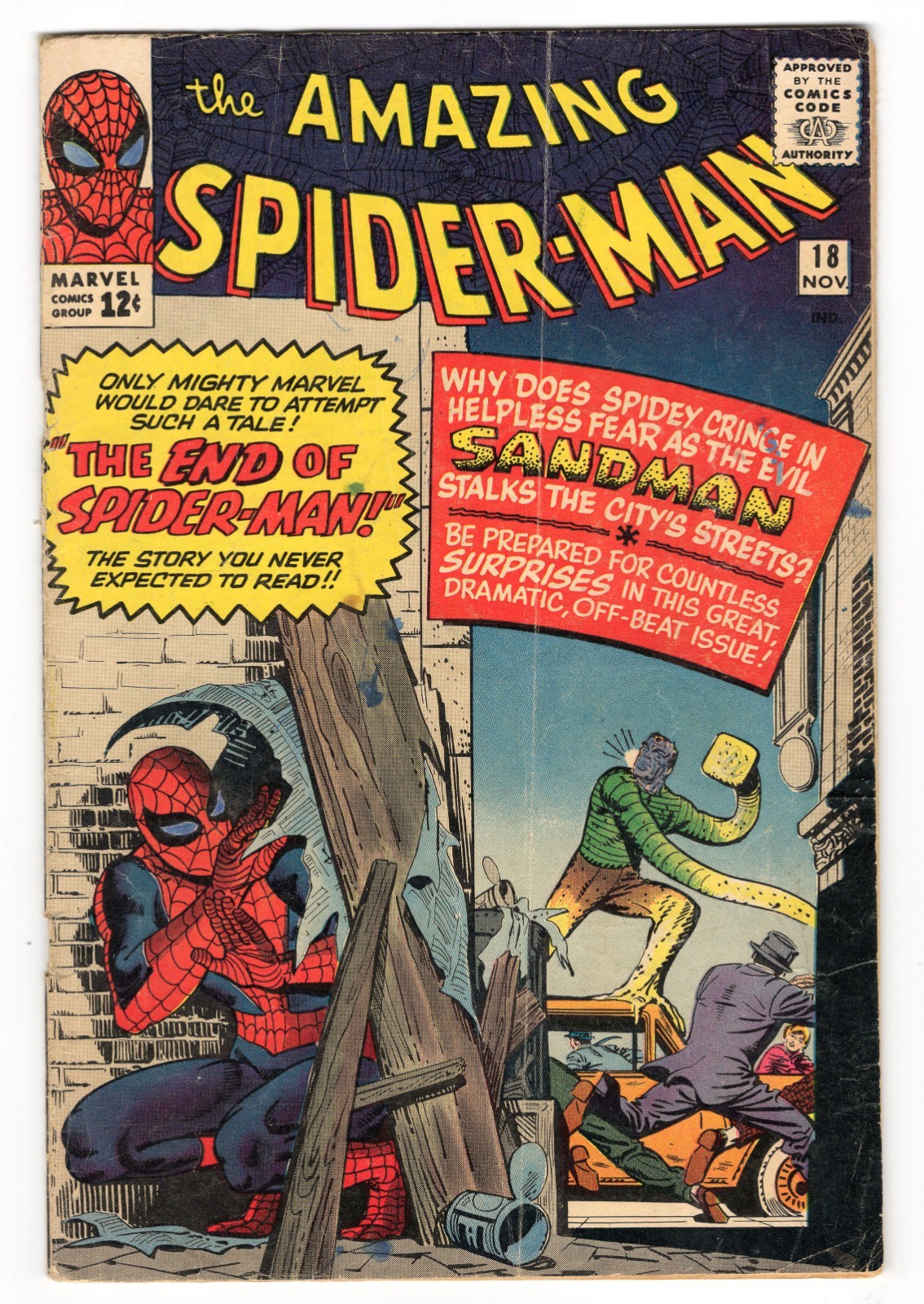 Amazing Spider-Man 18 1964 Marvel Comics VG- 3.5 1st App Ned Leeds Early Sandman
