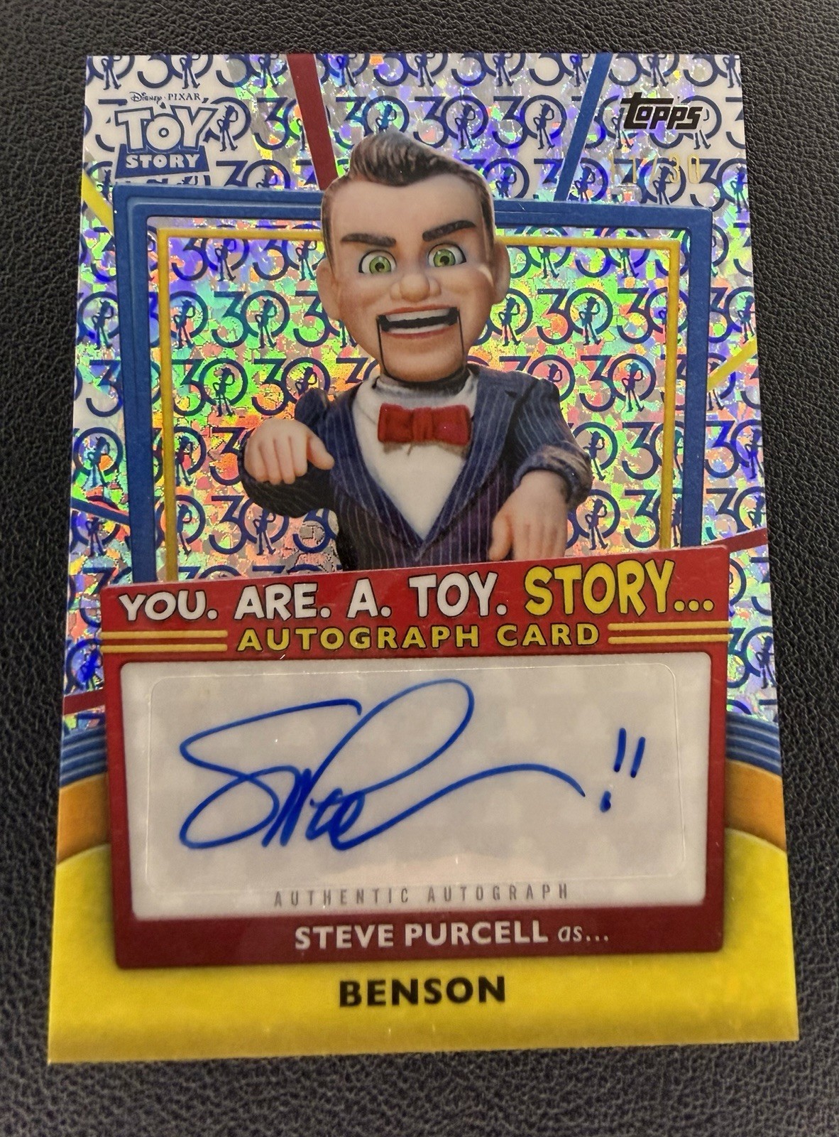 2025 Topps 30 Years of Toy Story Steve Purcell as Benson Auto /30 #YRT-SP 2025 Topps 30 Years of Toy Story Steve Purcell as Benson Auto /30 #YRT-SP