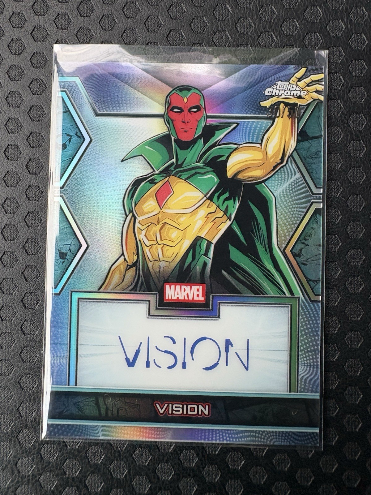 2026 Topps Chrome Marvel Vision Facsimile Auto 30/50 #MF-VI SSP RARE