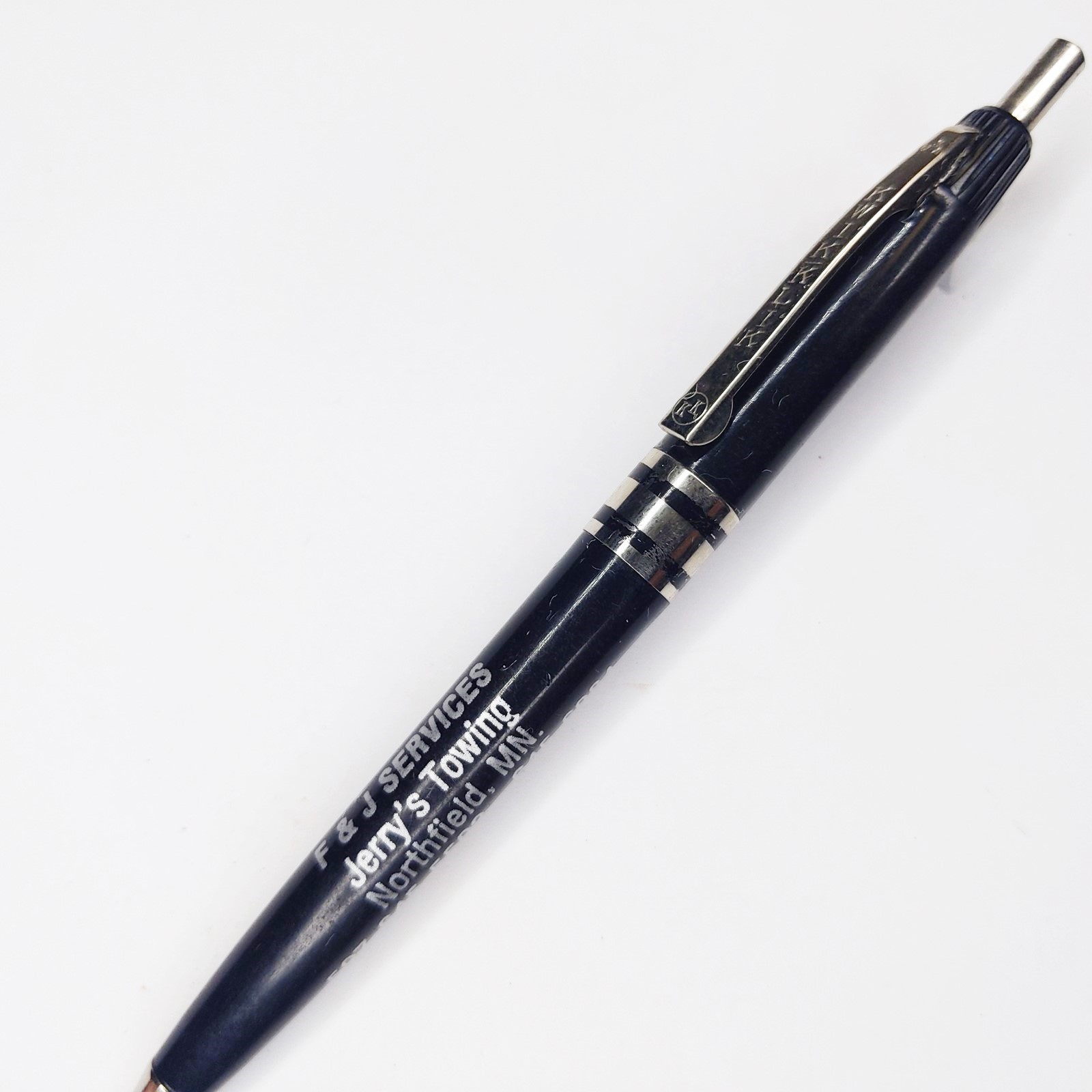 c1980s Northfield, Minnesota Jerry\'s Towing F & J Services Advertising Pen MN G9