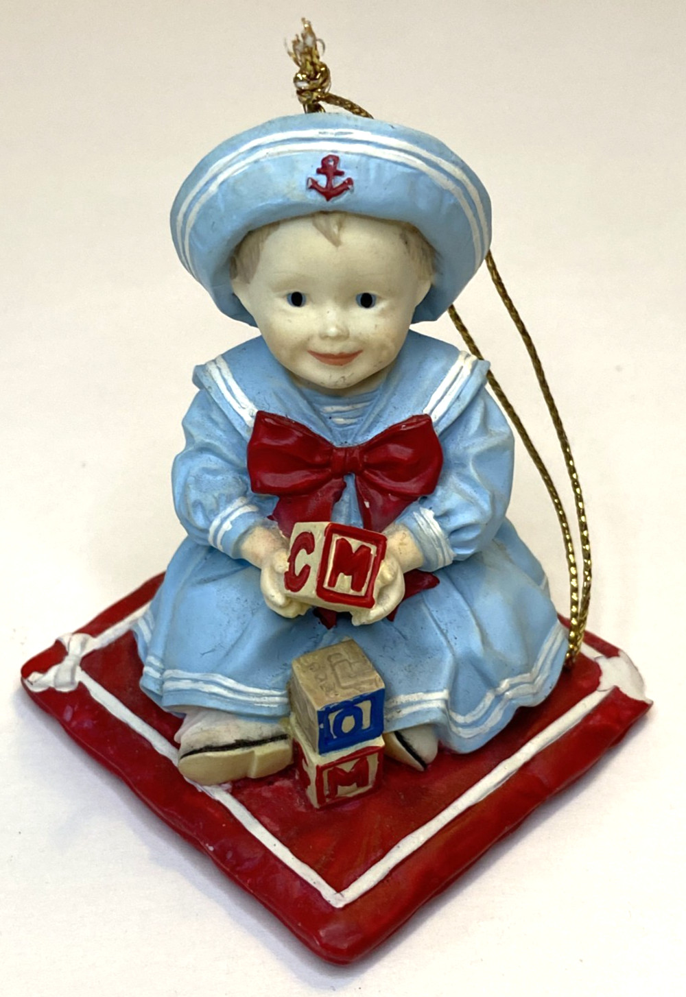 Vtg 1993 Ashton-Drake Yolanda Bello Amanda Sailor Baby Heirloom Ornament