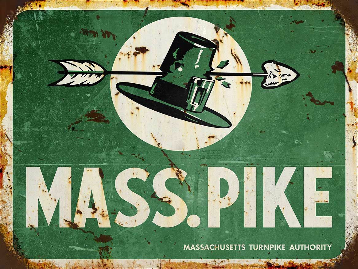MASS PIKE PILGRIMS HAT ARROW 16 MASS PIKE PILGRIMS HAT ARROW 16