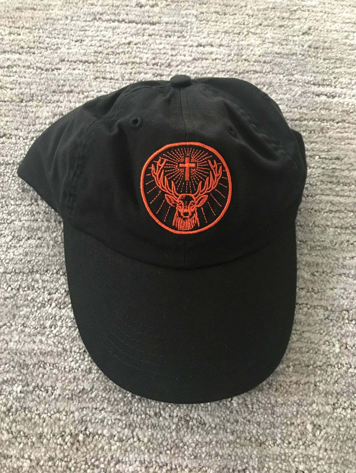 Jagermeister Alcohol Adjustable Baseball Hat Cap Orange Logo NWOT