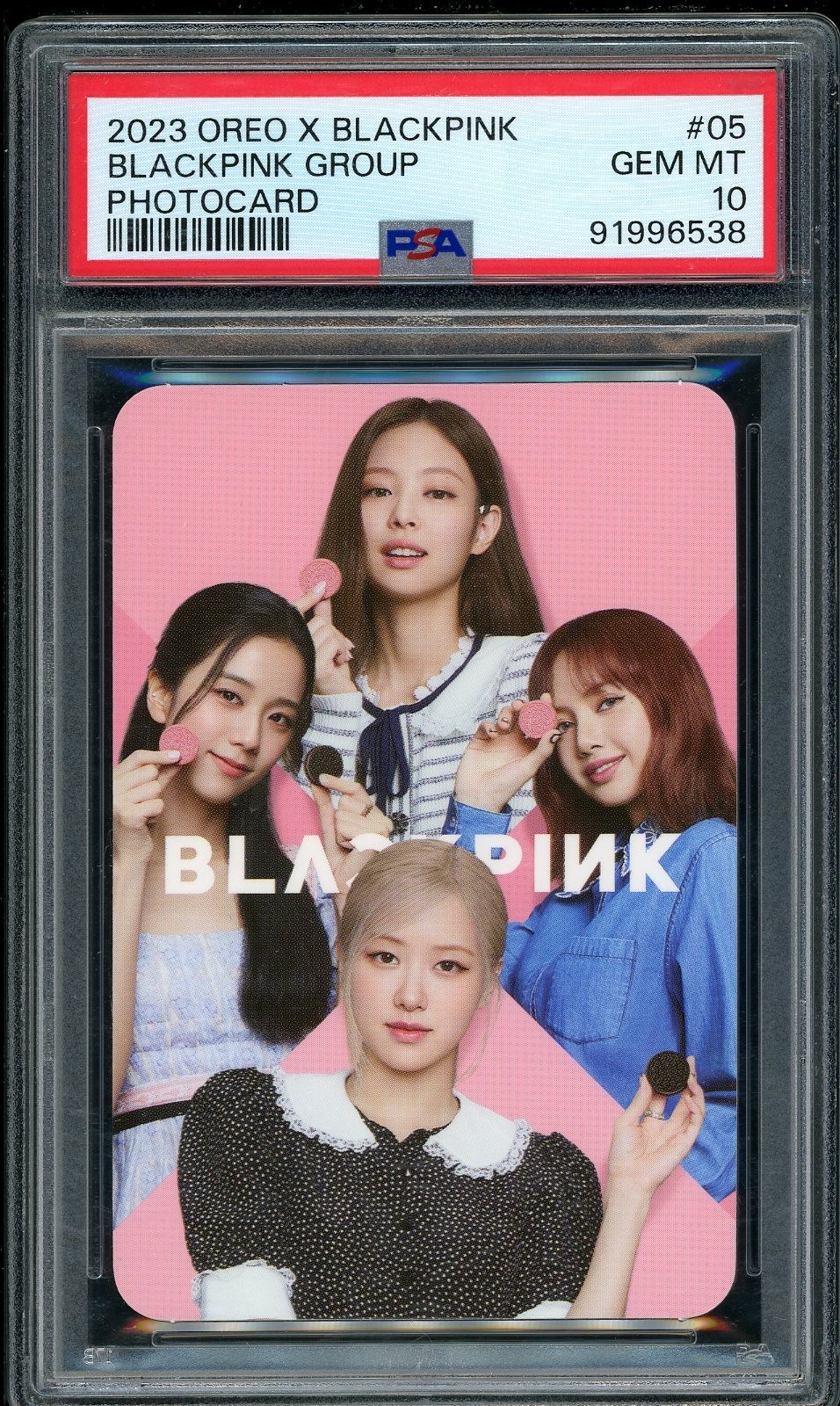 2023 Oreo X Blackpink Group Photocar #05 PSA 10 GEM MINT 2023 Oreo X Blackpink Group Photocar #05 PSA 10 GEM MINT