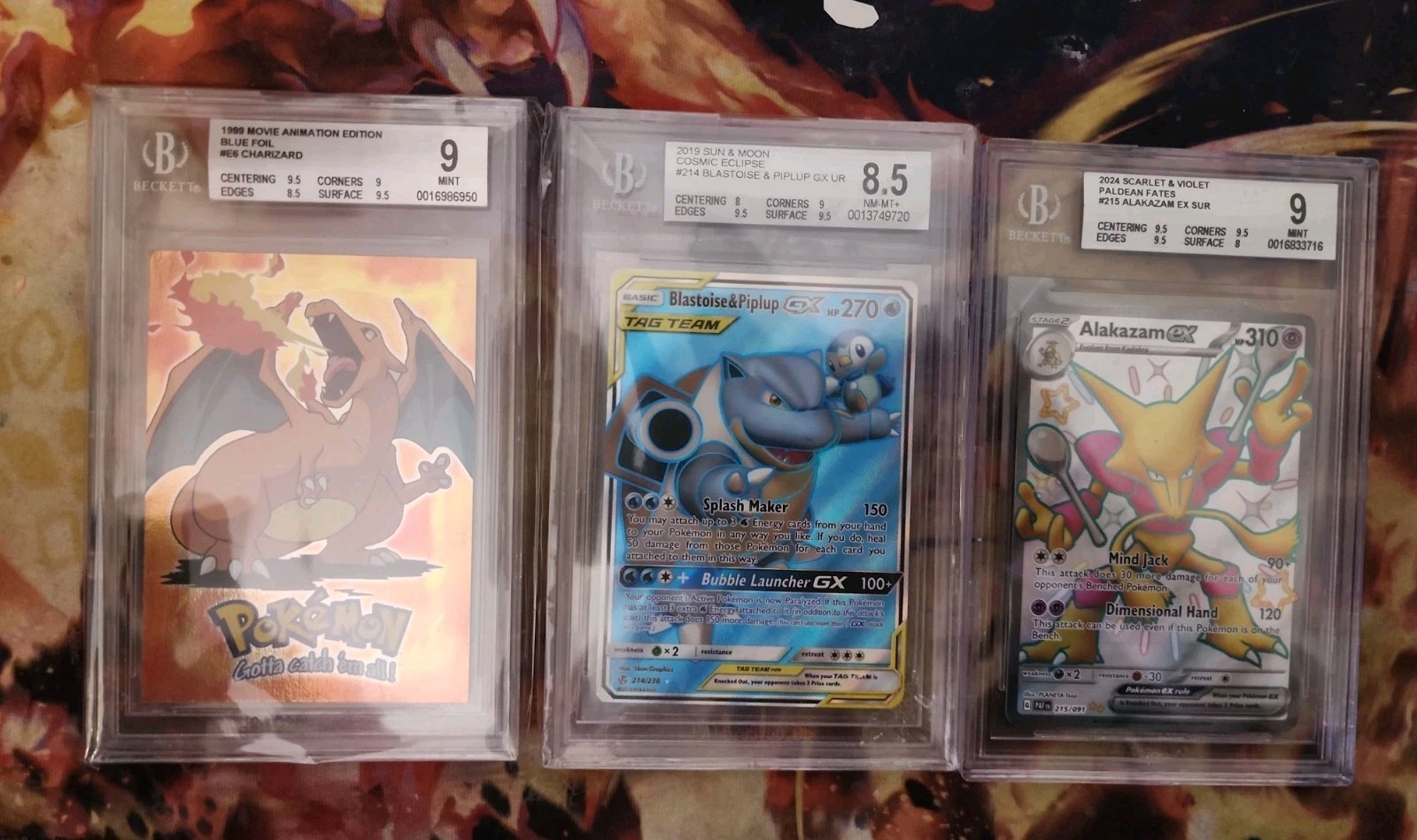 Beckett graded cards bundle (3 total)Charizard Topps Chrome Graded Beckett 9 Beckett graded cards bundle (3 total)Charizard Topps Chrome Graded Beckett 9