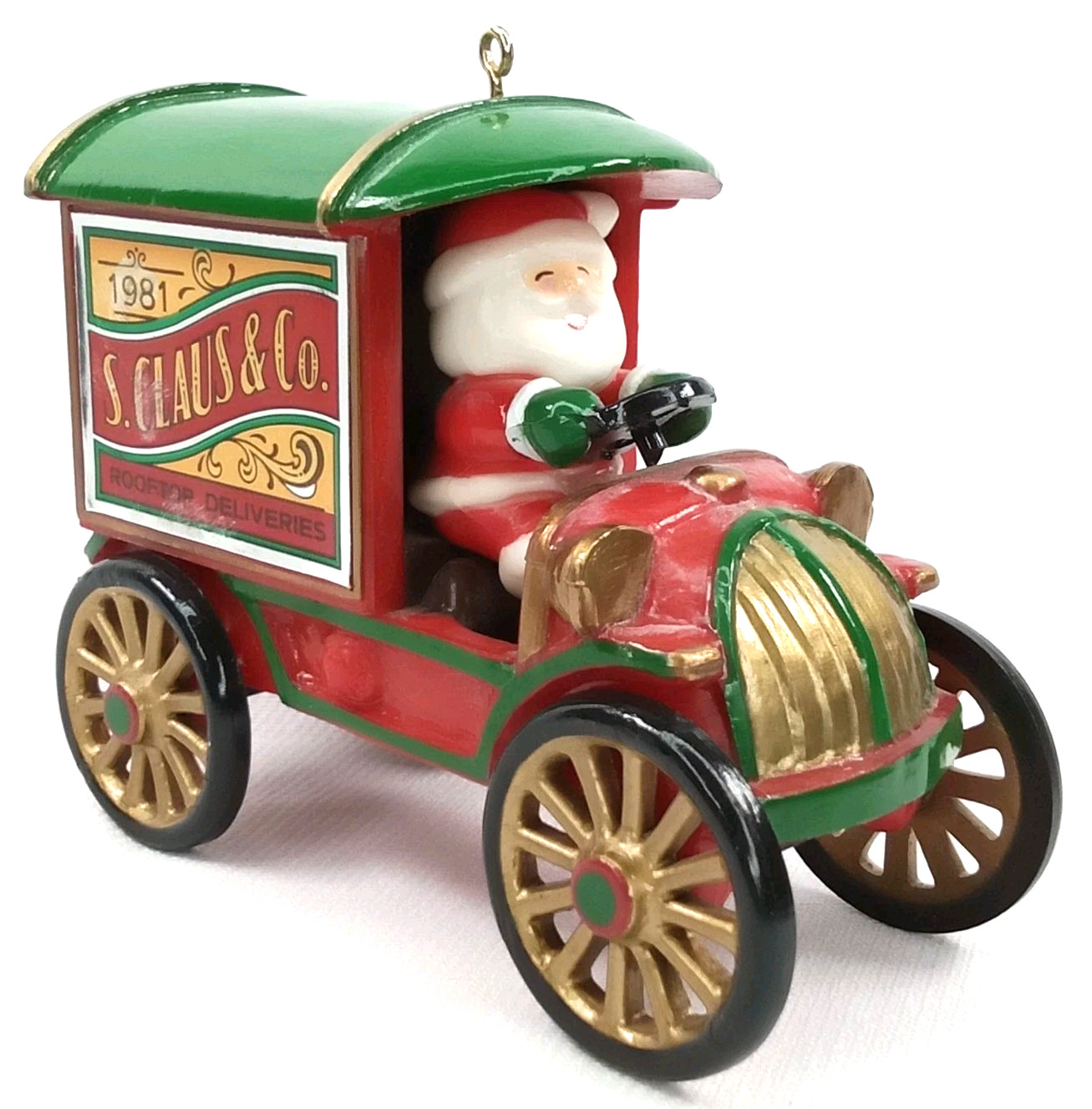 Vintage 1981 S Claus & Co Rooftop Deliveries Hallmark Christmas Ornament
