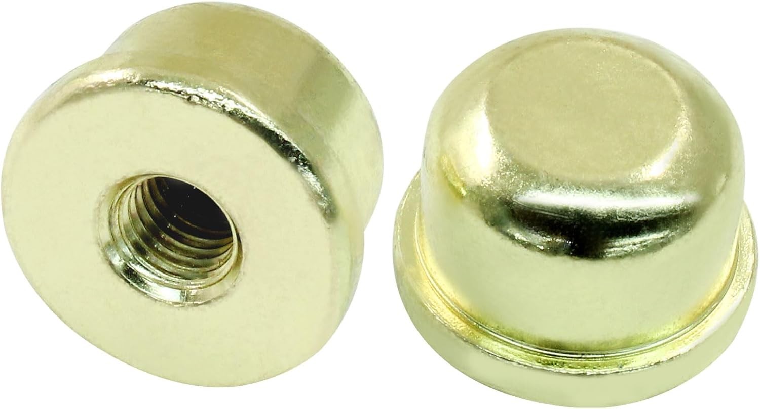 2 PCS Solid Lamp Finials Caps Tapped of Tops, Gold Lamp Finial Tapped 1