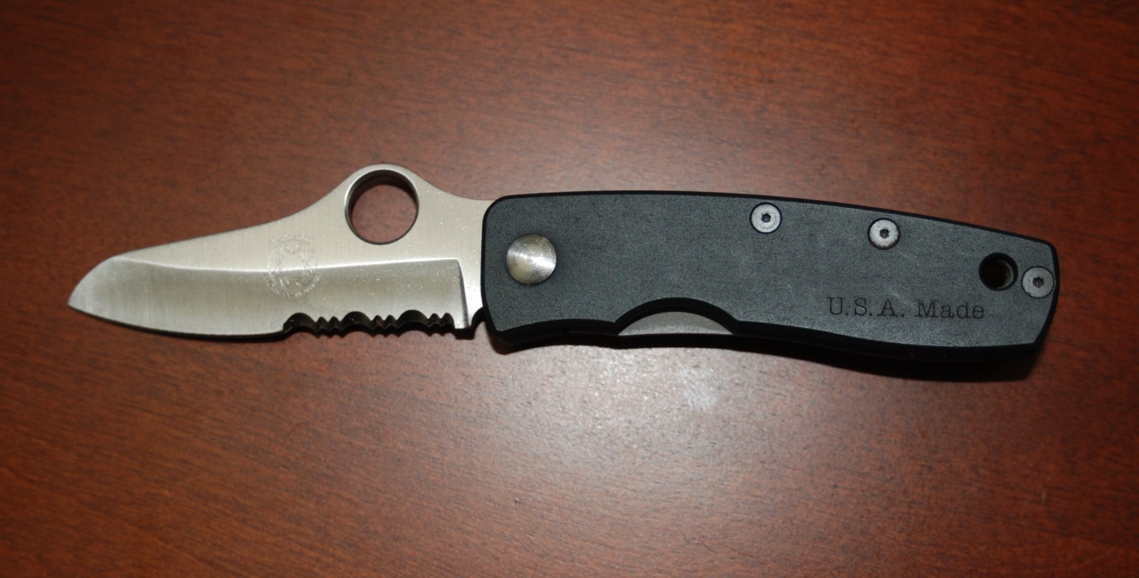Spyderco C19PS Robert Bob Terzuola Jr. ATS-34 Liner Lock / 1993 Aluminum Handle Spyderco C19PS Robert Bob Terzuola Jr. ATS-34 Liner Lock / 1993 Aluminum Handle