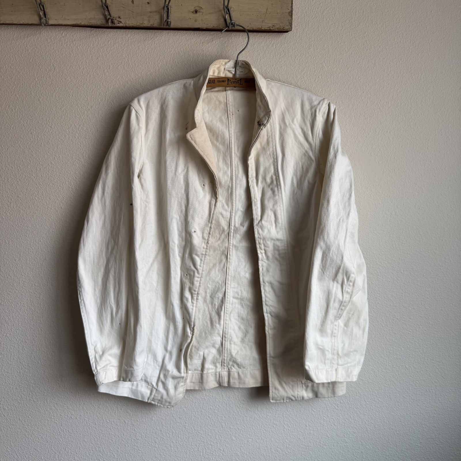 1940s US Naval Brooklyn NY White Cotton Jacket/Shirt 
