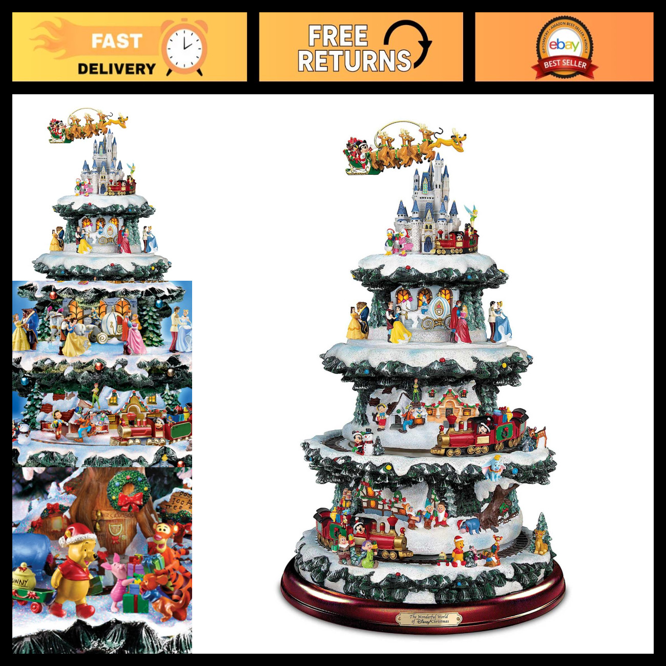 75-Character Tabletop Christmas Tree - Ultimate Disney Holiday Decor Gift