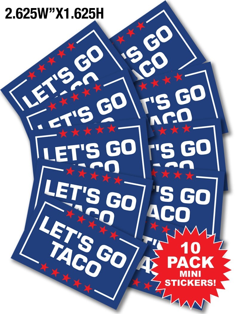Let\'s Go Taco Mini Stickers - 10 pack