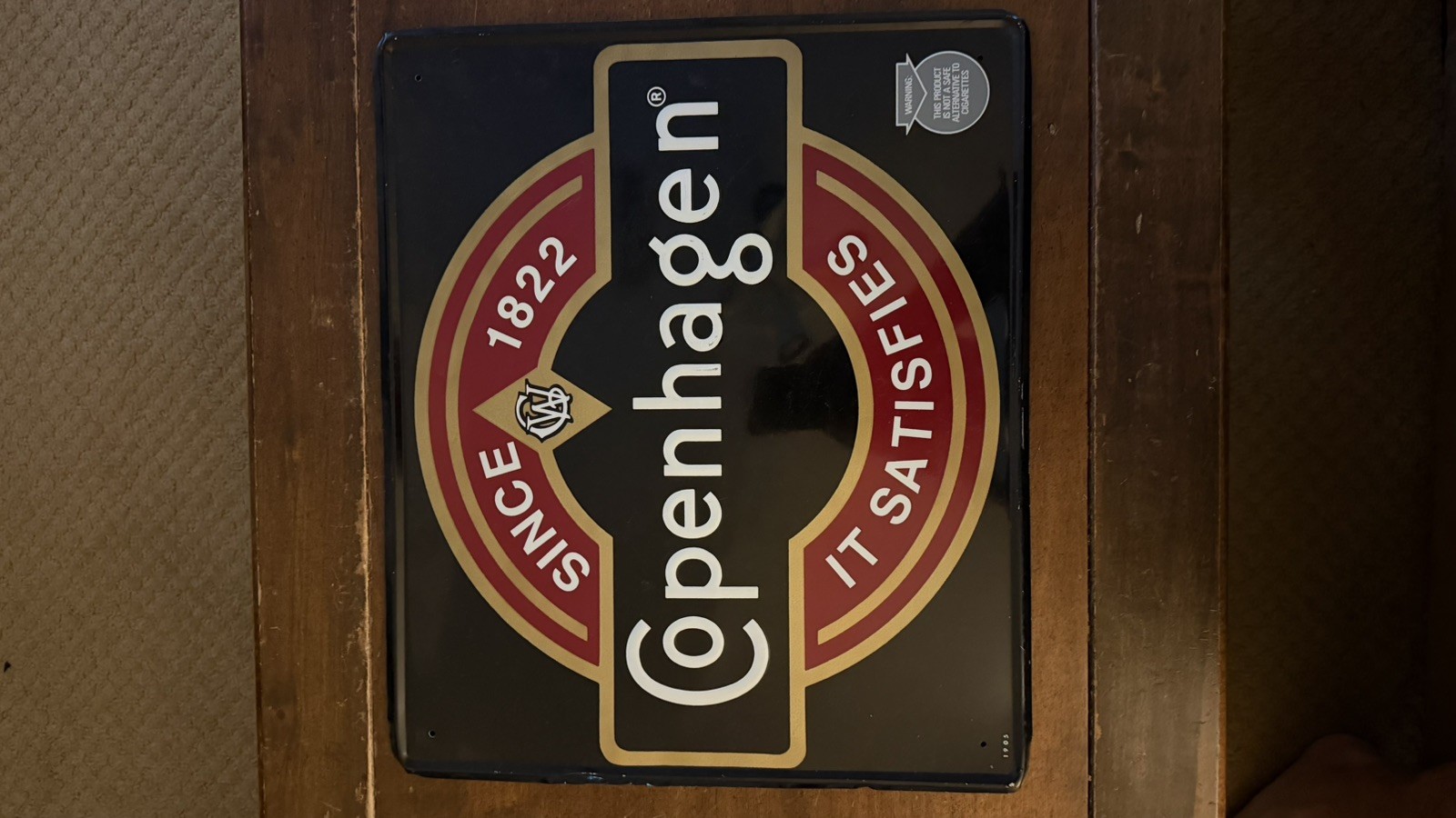 Copenhagen Snuff Metal 14 1/2 x 17 Inch Advertising Sign Vintage Advertising Copenhagen Snuff Metal 14 1/2 x 17 Inch Advertising Sign Vintage Advertising
