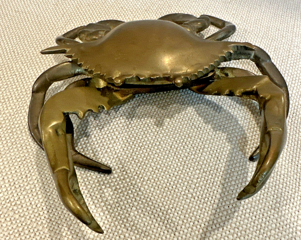Antique Crab Inkwell in Bronze & Brass Metal Antique Crab Inkwell in Bronze & Brass Metal