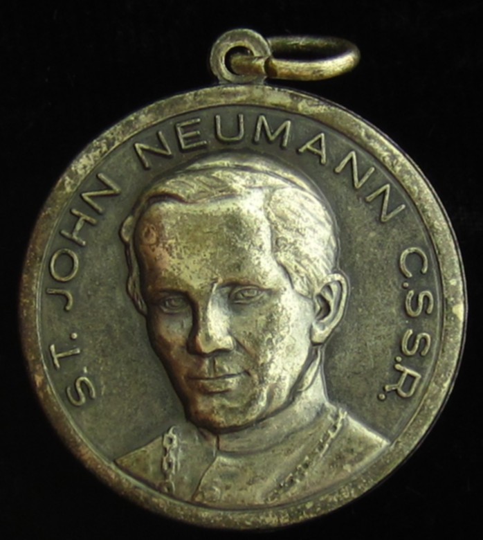 Vintage John Neumann Medal Jesus Mary Our Lady of Perpetual Help Angels Large Vintage John Neumann Medal Jesus Mary Our Lady of Perpetual Help Angels Large