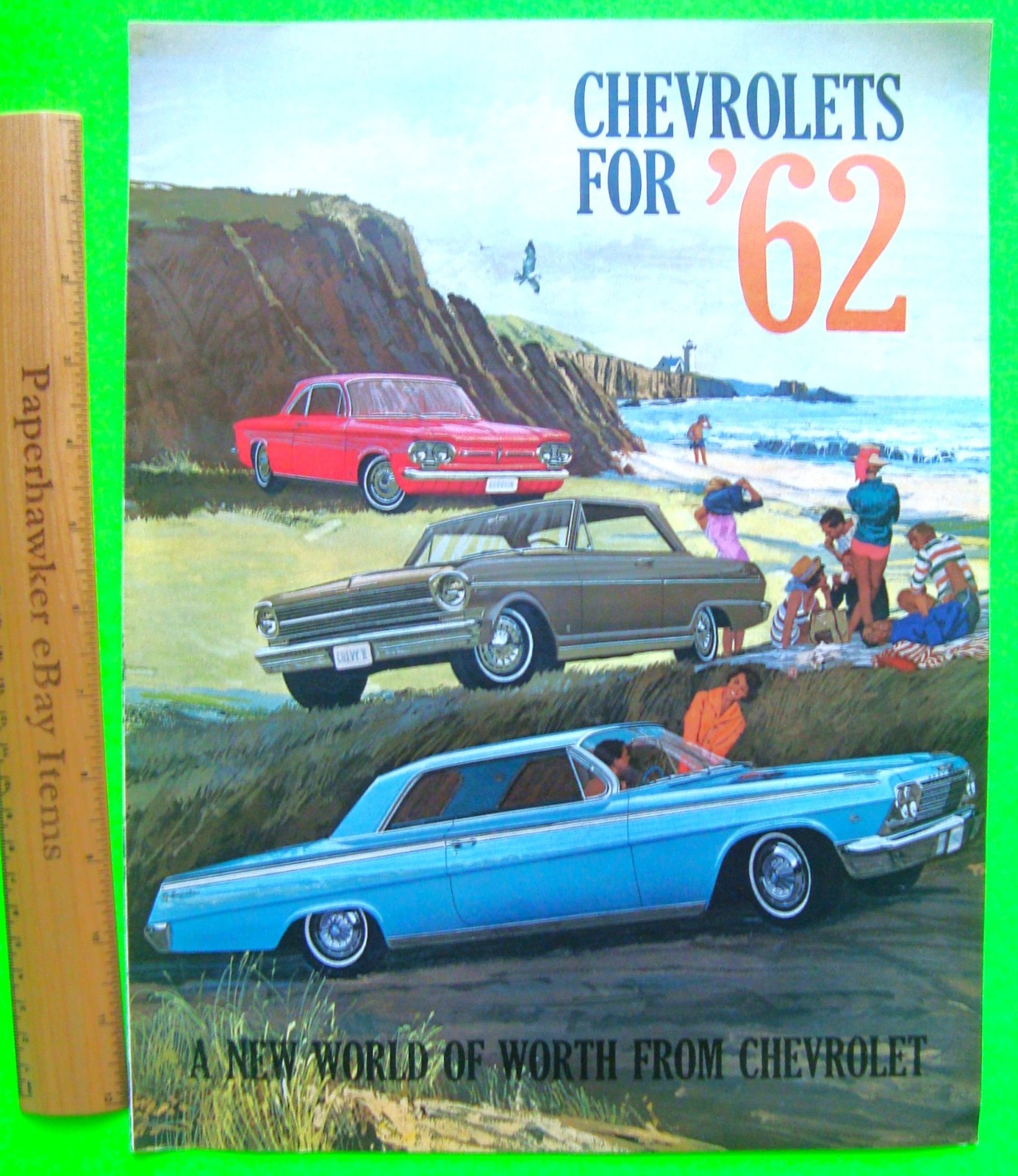 1962 CHEVROLET FULL LINE HUGE DLX 16-pg CATALOG Brochure CORVETTE Corvair IMPALA