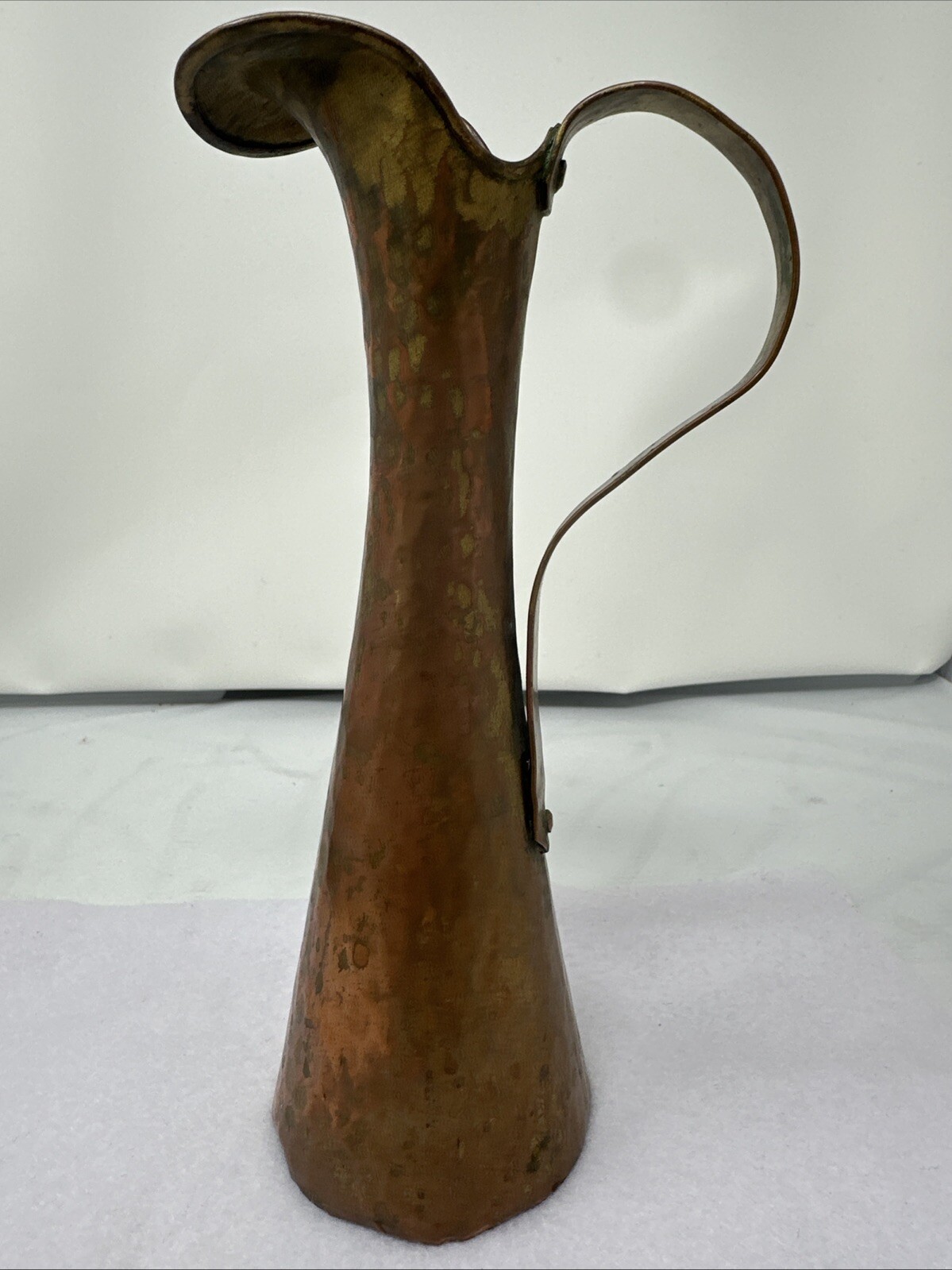 Vintage Antique Arts and Crafts Style 9.5” Copper Russian Pitcher Jug Heavy