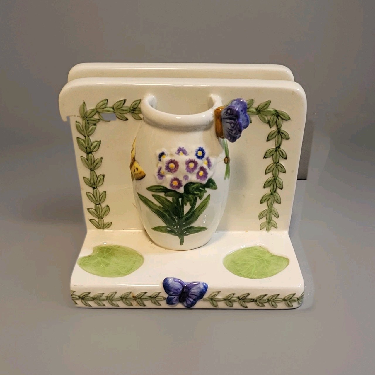 Portmeirion Botanic Garden Countertop Collection Napkin Holder Vintage 