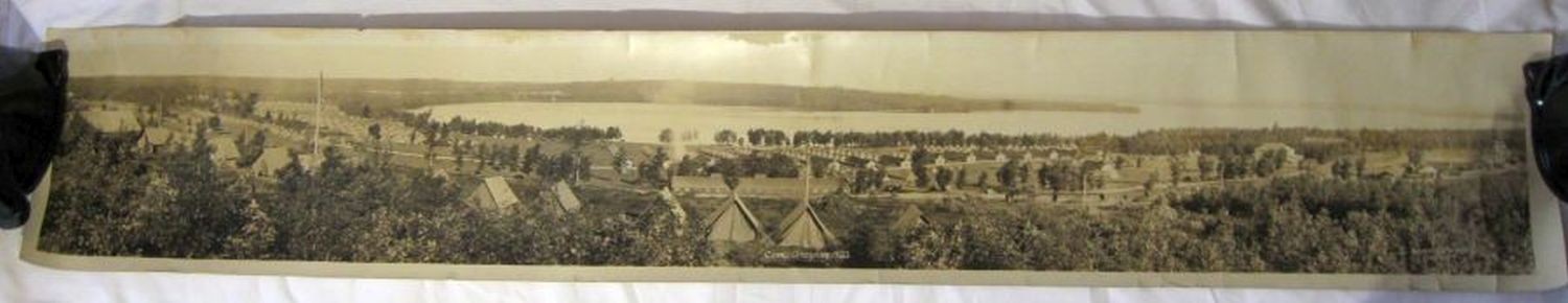 1923 Camp Grayling Michigan US Army antique photograph 8 x 48\