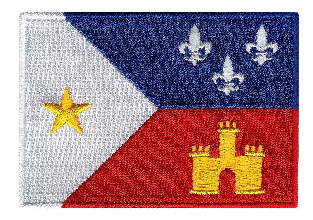 CAJUN FLAG PATCH embroidered iron-on ACADIANA FRENCH LOUISIANA STATE SOUVENIR