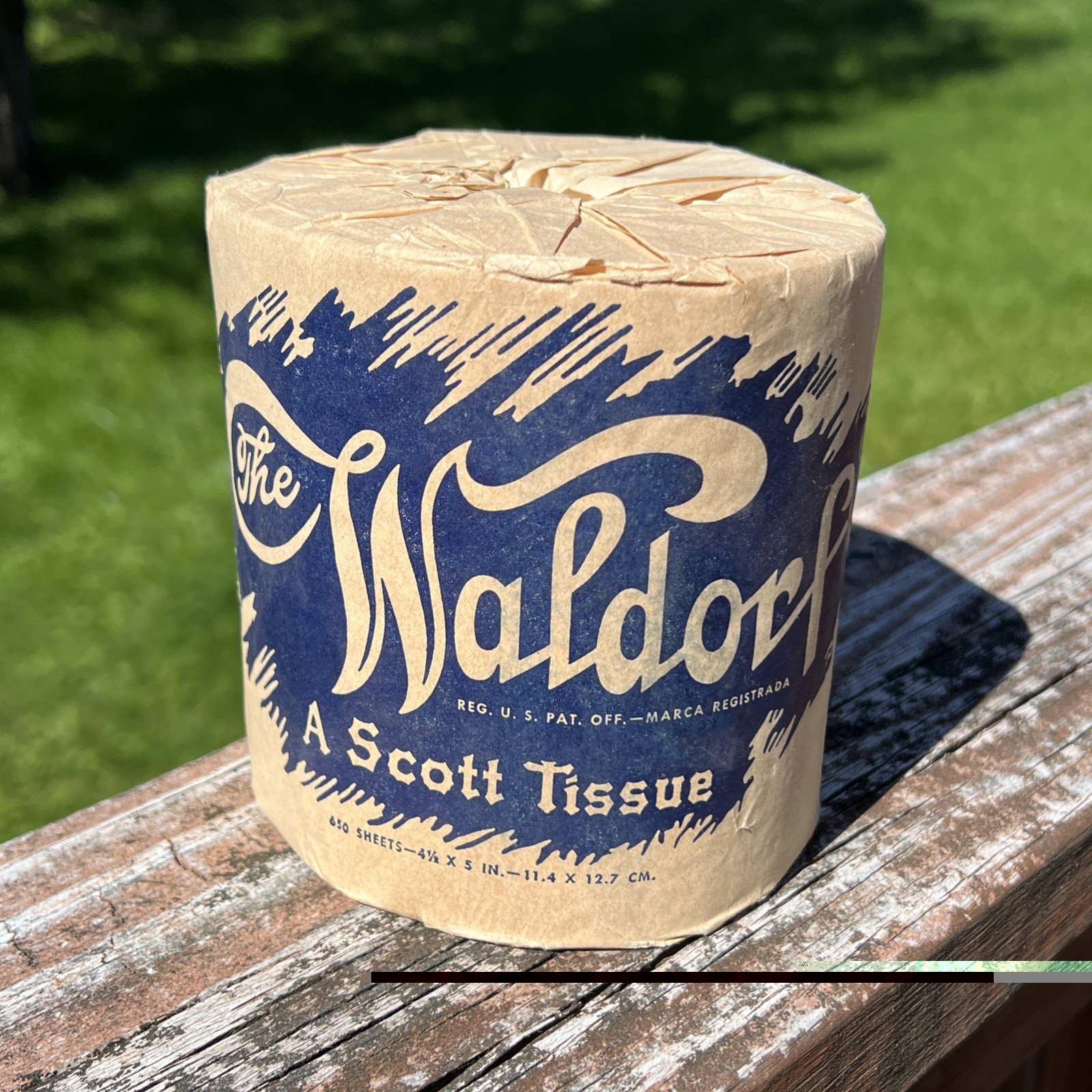 NOS Vintage WW2 Scott Waldorf Toilet Paper Advertising Roll  Uncle Sam