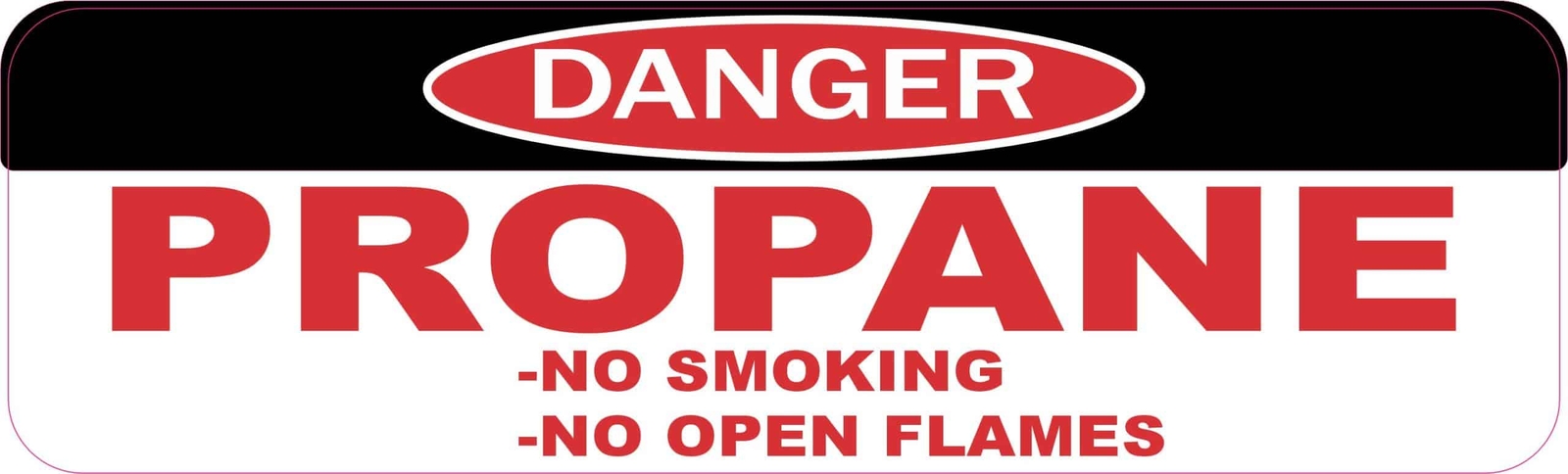 StickerTalk Danger Propane Vinyl Sticker, 10 inches x 3 inches