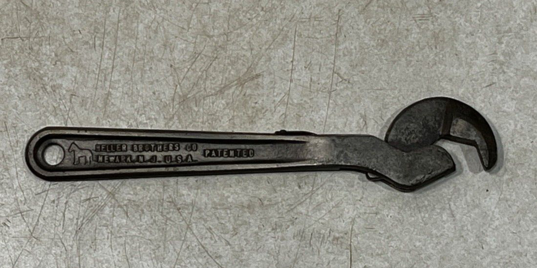 Vtg 8” MASTERENCH HELLER Self Adjusting Adjustable Wrench Horse  Logo U.S.A.