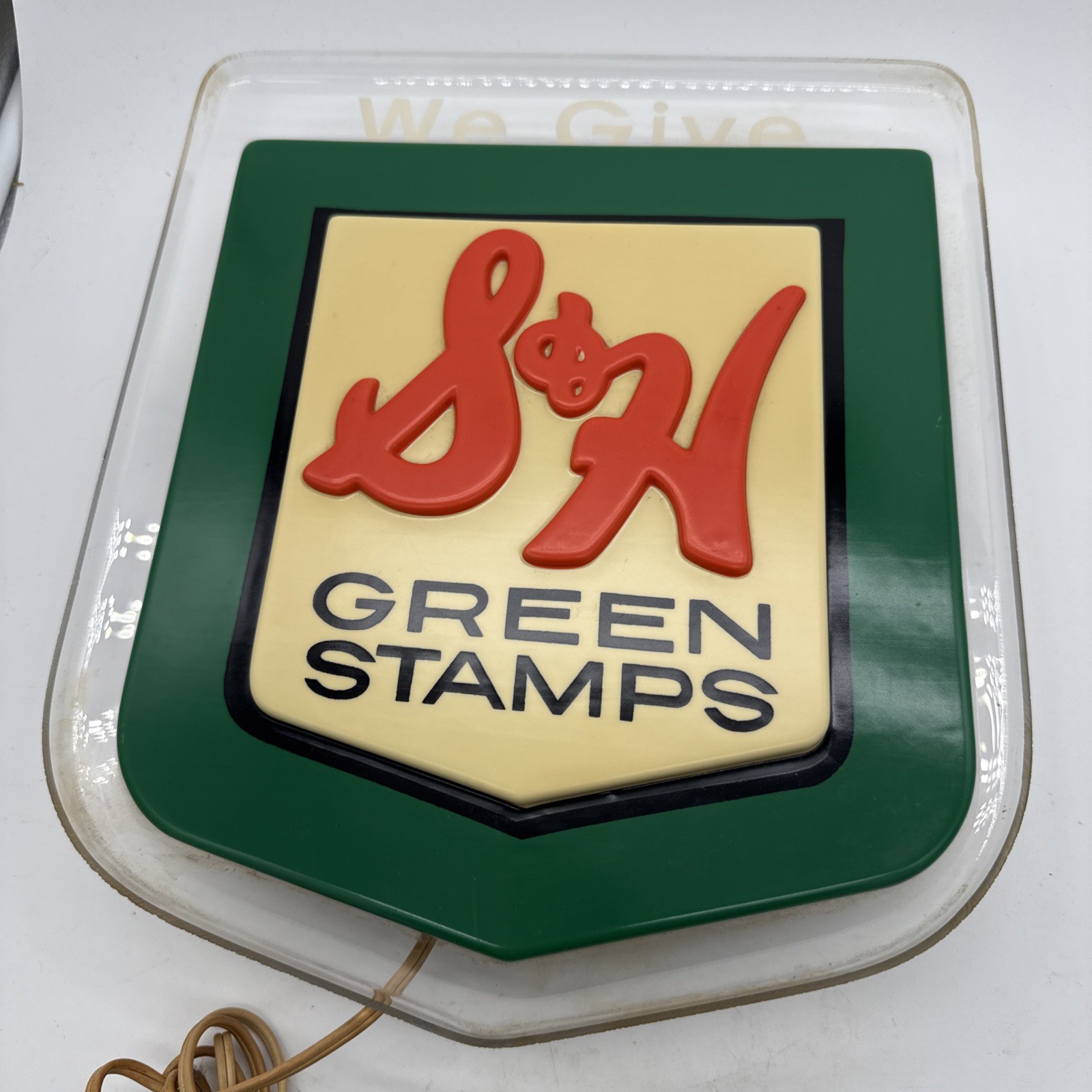 Vintage S&H Green Stamps Lighted Sign Works
