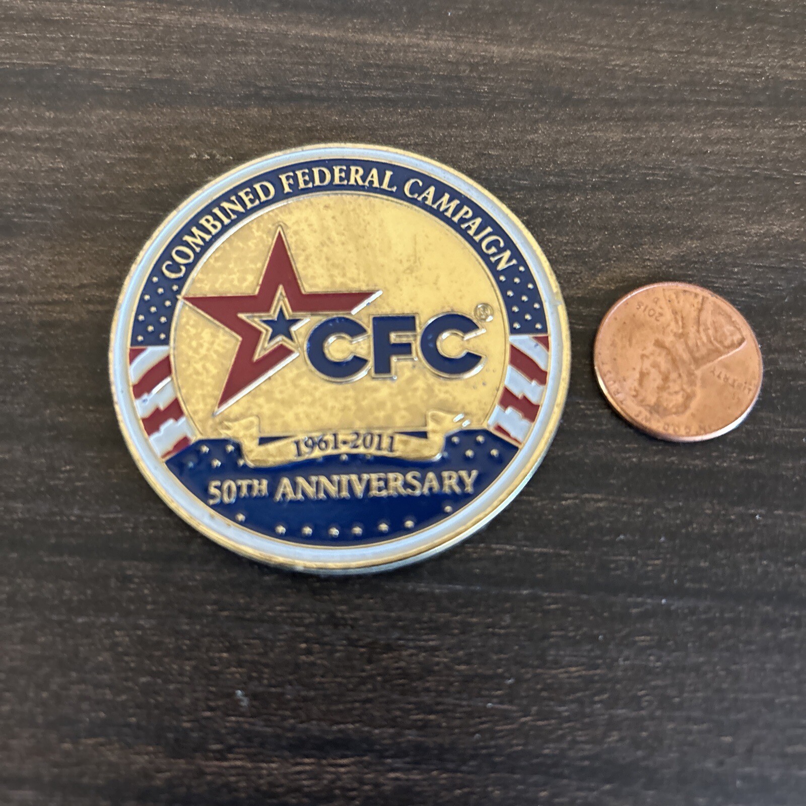 Combined Federal Campaign 50th Anniversary Challenge Coin — Original