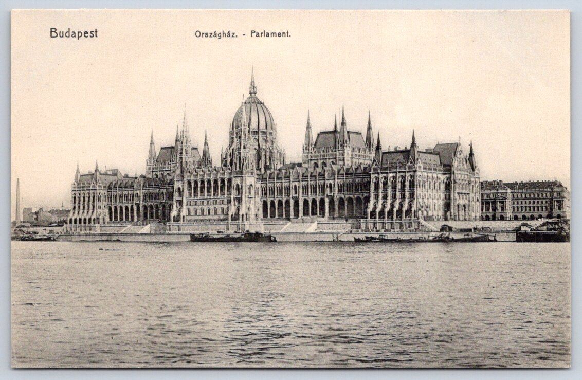 Antique Hungary Postcard BUDAPEST Parliament Orszaghaz RPPC