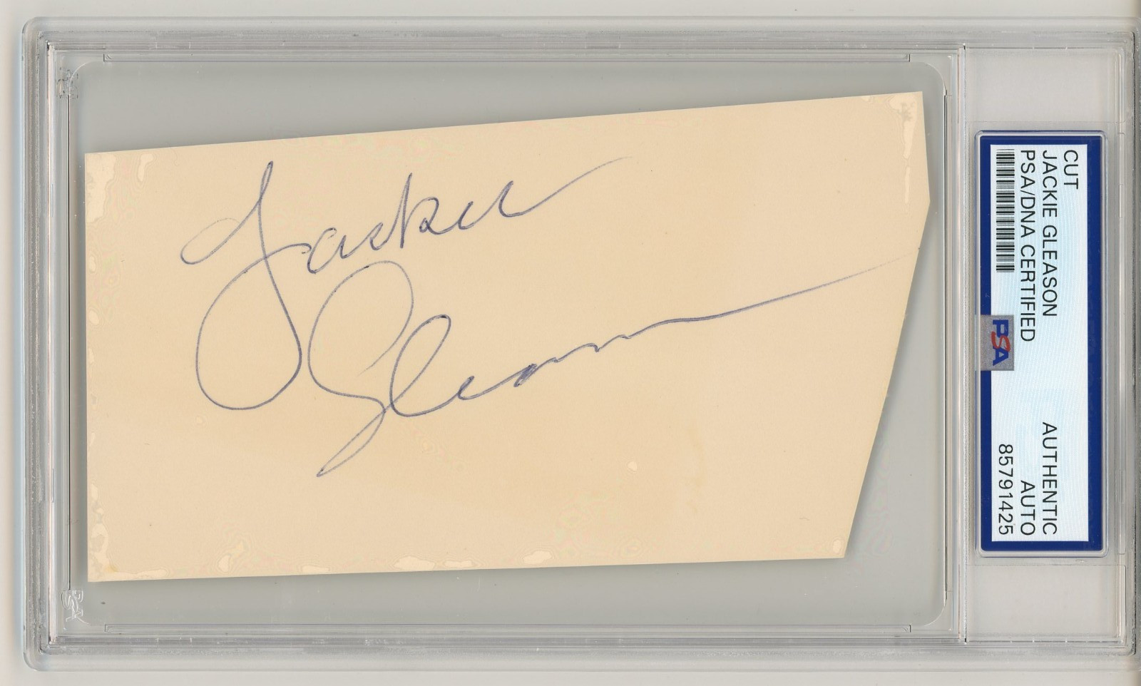 Jackie Gleason~ Signed Autographed Authentic Signature ~ PSA DNA Encased