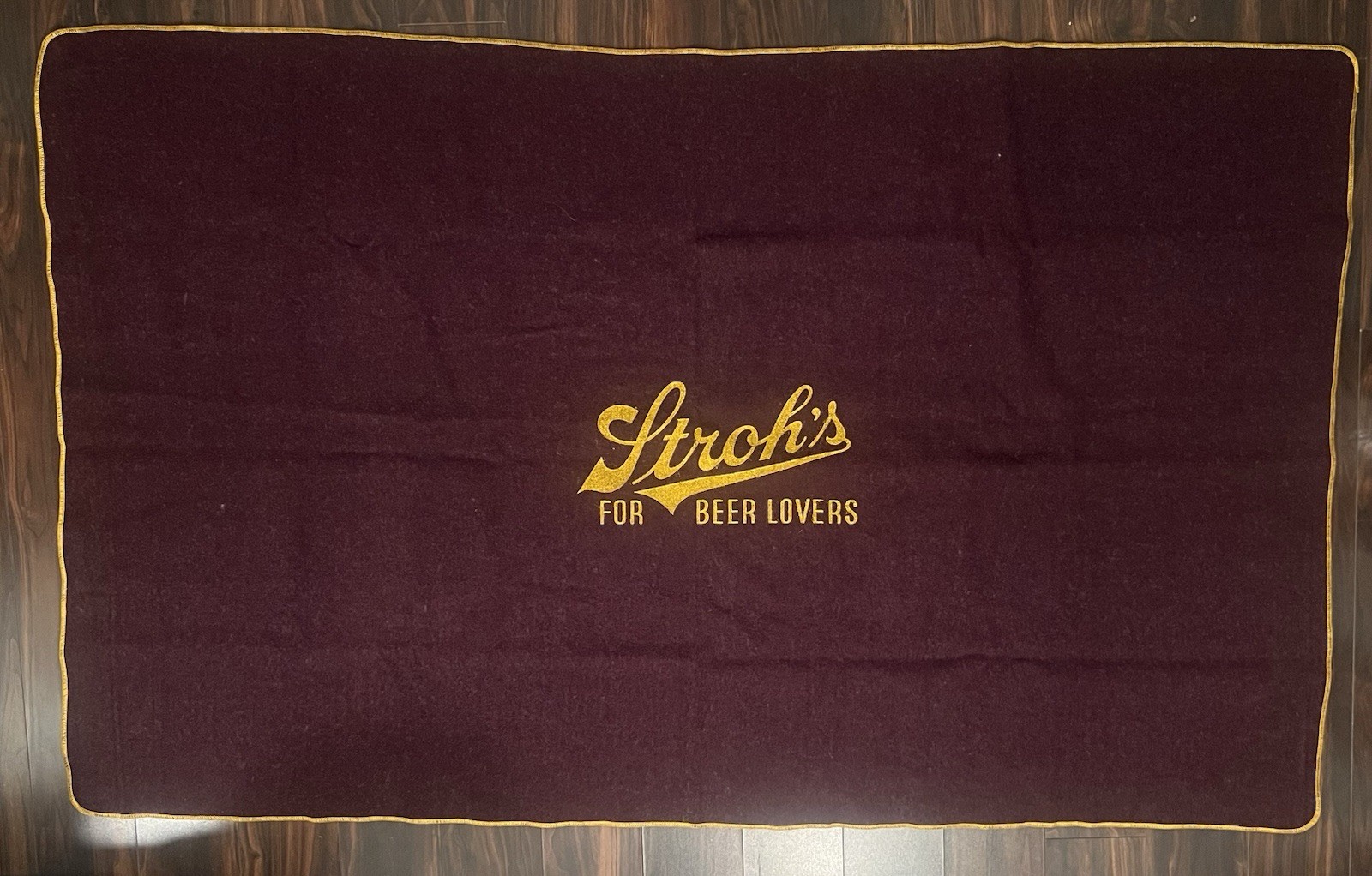 Vintage RARE Stroh’s Beer For Beer Lovers Wool Blanket tapestry