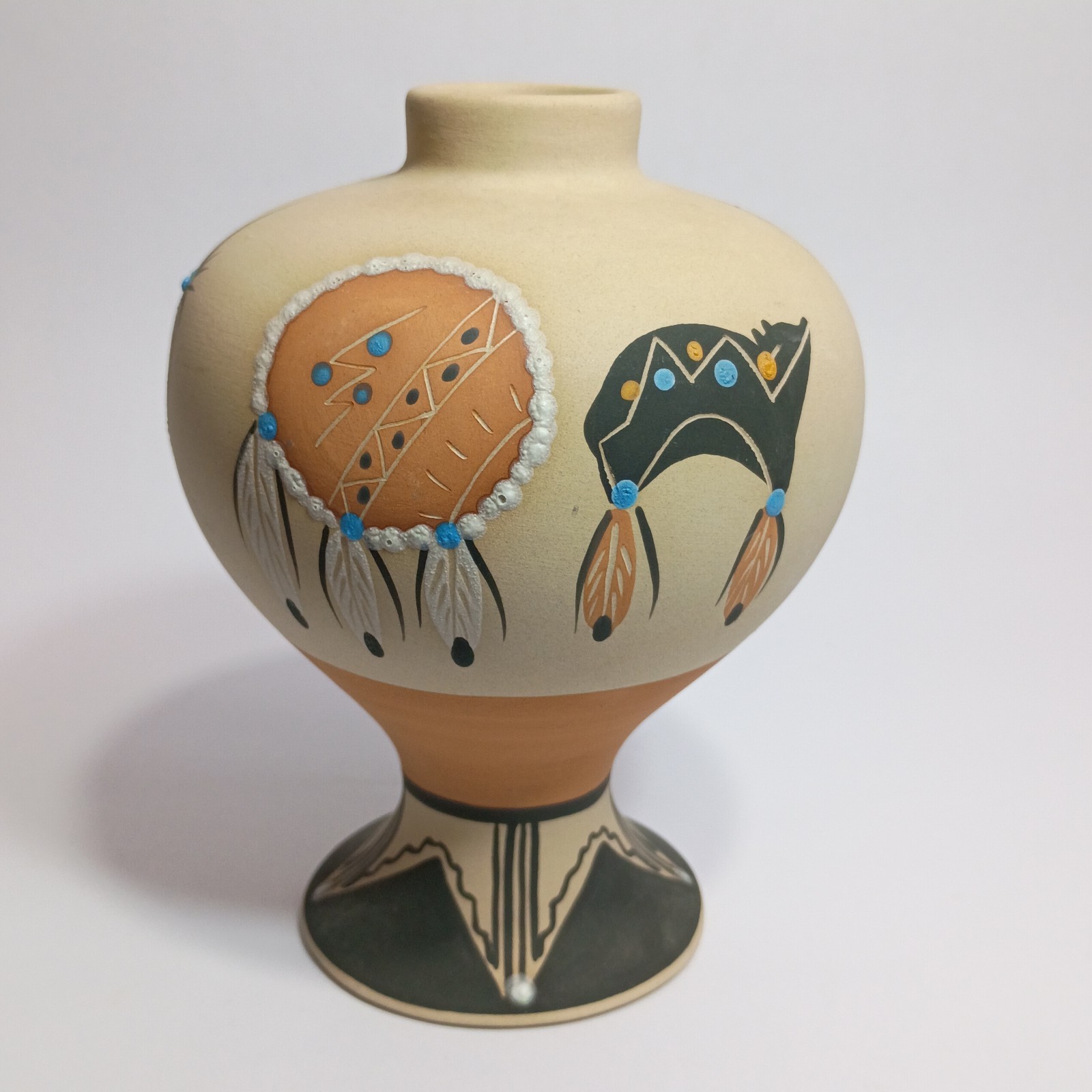 Betty Selby Native American Southwest Style Hand Painted Pottery Vase