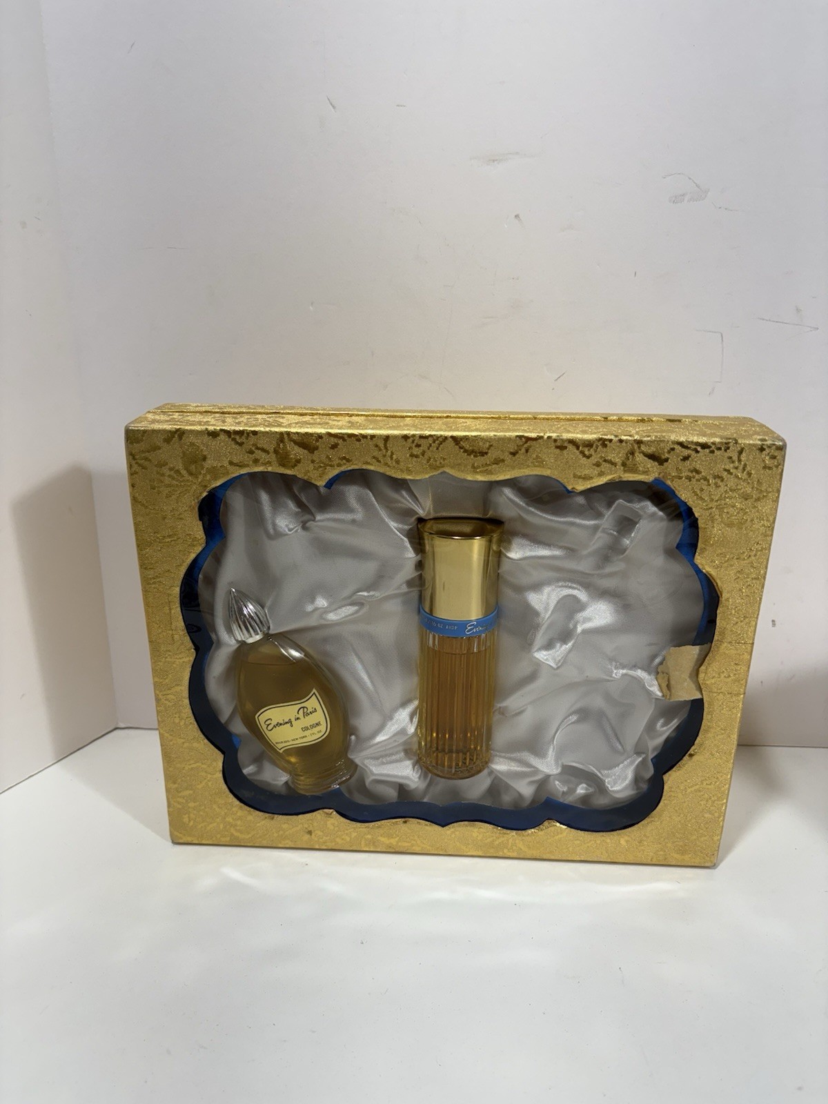 Vintage Evening in Paris Bourjois Set Of 2 Cologne & Spray Perfume In Gift Box
