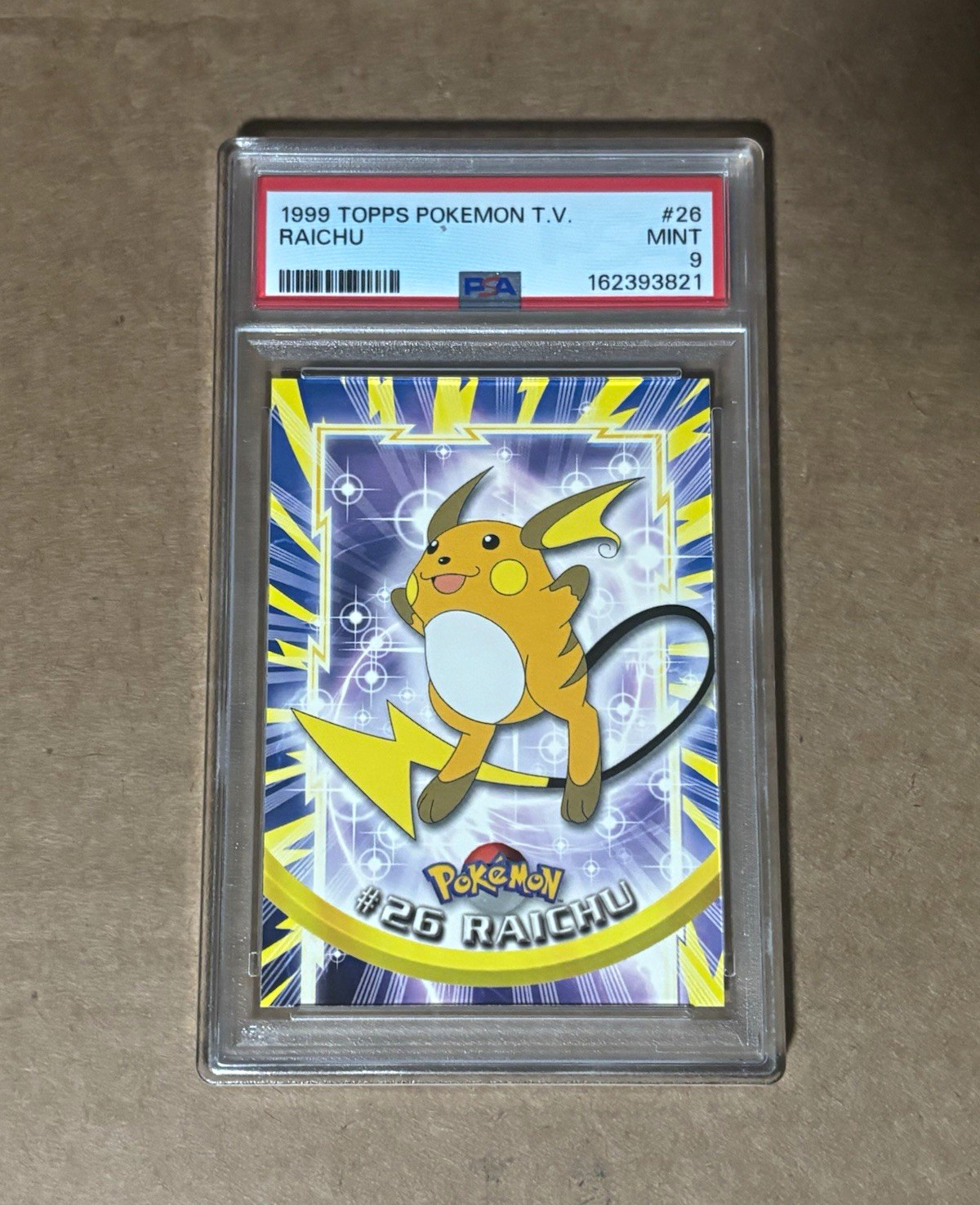 Topps Pokémon 1999 Pokemon T.V. Raichu #26 PSA 9 Graded Card