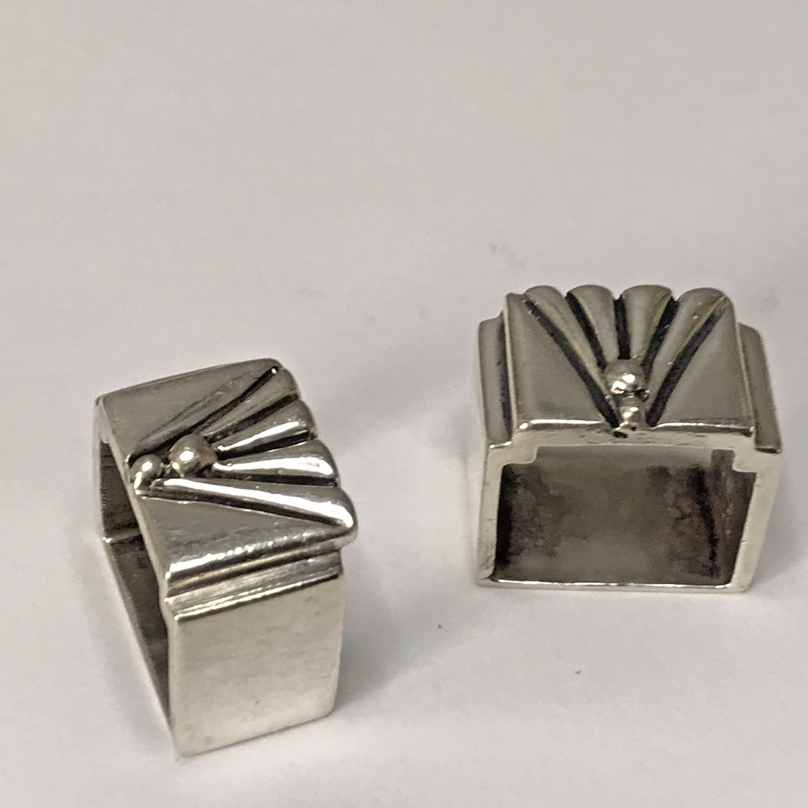 925 Sterling Silver .75” Belt Keepers set Heavy 40.8g (SS50)