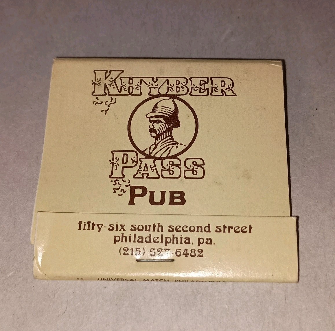 Vintage Unstruck Matchbook Khyber Pass Pub Philadelphia Miss Headly\'s Wine Bar