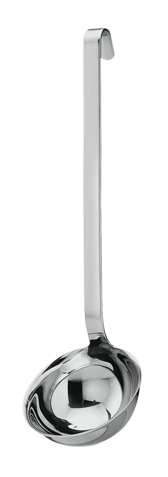 Rösle Stainless Steel Hooked Handle Ladle with Pouring Rim, 4.1-Ounce